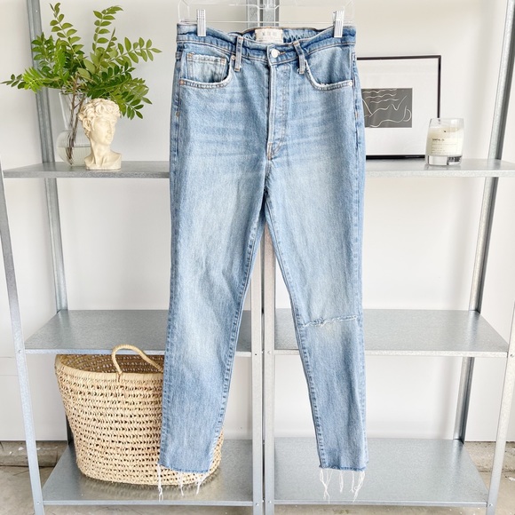 FREE PEOPLE Stella raw high rise mom skinny jeans - Picture 2 of 5